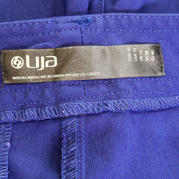Lija Womens Royal Blue High Rise Golf Bermuda Shorts Size 10 - Picture 5 of 7